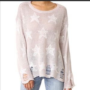 Wildfox deconstructed star sweater